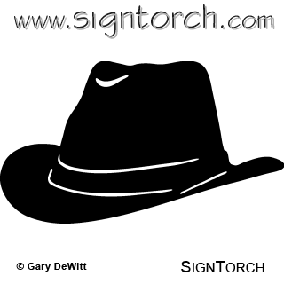 Cowboy Hat 011 = : SignTorch, DXF SVG CNC Plasma Router Laser Art