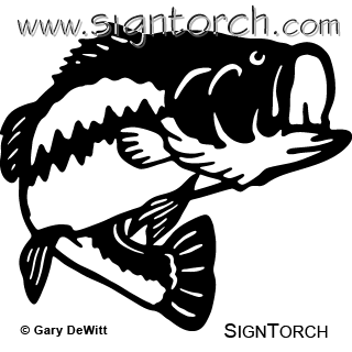 Largemouth Bass = DXF SVG CNC Art Cut Files for CNC Plasma Cutter ...