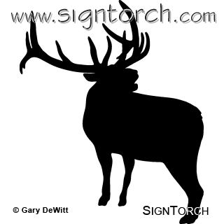 Bull Elk 006 = : SignTorch, DXF SVG CNC Plasma Router Laser Art