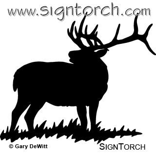 Bull Elk 010 = : SignTorch, DXF SVG CNC Plasma Router Laser Art