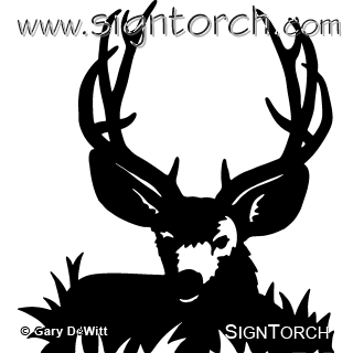 Mule Deer 001 = : SignTorch, DXF SVG CNC Plasma Router Laser Art