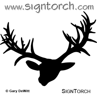 Mule Deer 002 = : SignTorch, DXF SVG CNC Plasma Router Laser Art