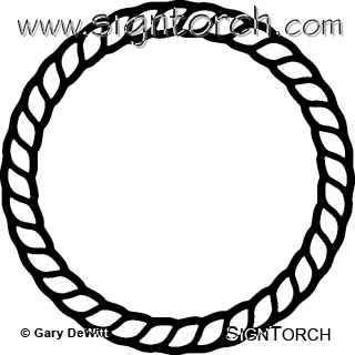 Rope Ring 001 = : SignTorch, DXF SVG CNC Plasma Router Laser Art