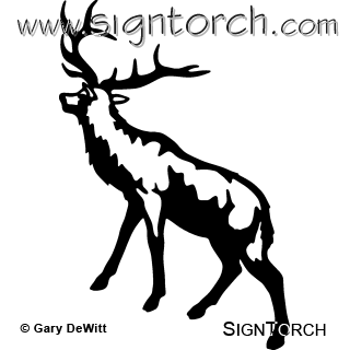 Elk 023 = : SignTorch, DXF SVG CNC Art Cut Files for CNC Plasma Cutter ...