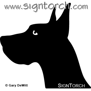 (image for) Great Dane Head 001 =