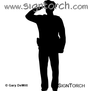 (image for) Policeman Saluting 356 =