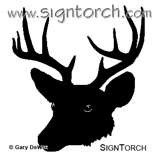 Deer Head 6 = : SignTorch, DXF SVG CNC Plasma Router Laser Art