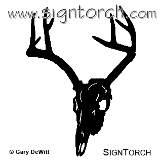 Deer Skull 10 = : SignTorch, DXF SVG CNC Plasma Router Laser Art