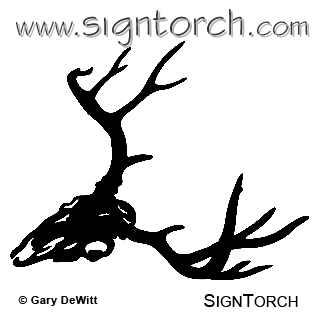 Deer Skull 2 = : SignTorch, DXF SVG CNC Plasma Router Laser Art