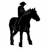 (image for) Cowboy on Horse cnc art sample