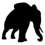 (image for) Elephant Silhouette cnc art sample