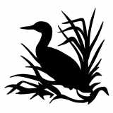 (image for) Loon in Reeds cnc art sample
