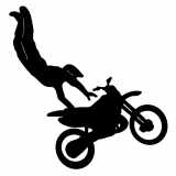 (image for) Motorcycle Stunt cnc art sample