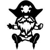 (image for) gnome_hats gnome pirate  stake