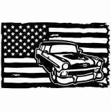 (image for) cars_1  56 chevy nomad  flag