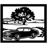 (image for) cars_1  70s chevelle  tree