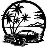 (image for) cars_1 amc javelin  1970=-  beach