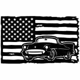 (image for) cars_1 bel air convertible  flag