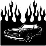 (image for) cars_1 camaro  1967=-  flame