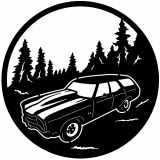(image for) cars_1 chevelle wagon=-  forest