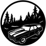 (image for) cars_1 chevelle wagon=-  forest