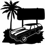(image for) cars_1 chevelle wagon=-  sign