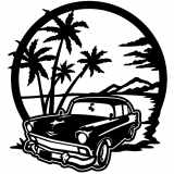 (image for) cars_1 chevy bel air  beach