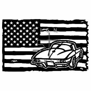 (image for) corvette rear 2  flag