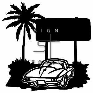 (image for) corvette rear 2  sign