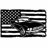 (image for) cars_1 mustang convertible  flag