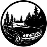 (image for) cars_1 mustang convertible  forest