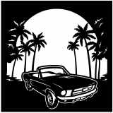 (image for) cars_1 mustang convertible  palms