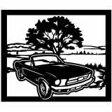 (image for) cars_1 mustang convertible  tree