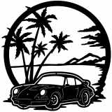 (image for) cars_1 porsche=-  beach