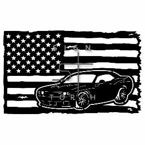 (image for) dodge challenger=-  flag