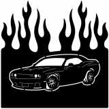 (image for) cars_2 dodge challenger=-  flame