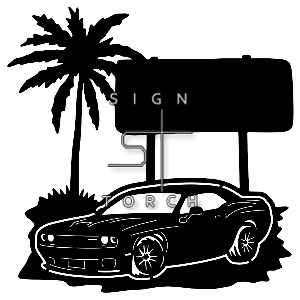 (image for) dodge challenger=-  sign