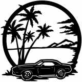 (image for) cars_2 mustang  73=-  beach