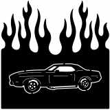 (image for) cars_2 mustang  73=-  flame