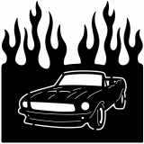 (image for) cars_2 mustang conv=-  flame