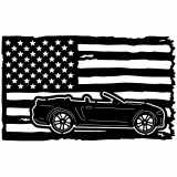 (image for) cars_2 mustang convertible=-  flag