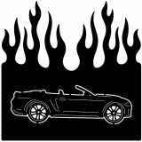 (image for) cars_2 mustang convertible=-  flame