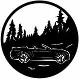 (image for) cars_2 mustang convertible=-  forest