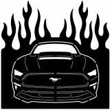 (image for) cars_2 mustang front=-  flame