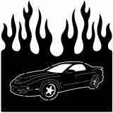 (image for) cars_2 pontiac firebird=-  flame