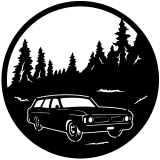 (image for) cars_2 station wagon  forest