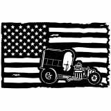 (image for) ratrod fire truck  flag