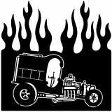 (image for) ratrod fire truck  flame