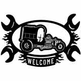 (image for) ratrod fire truck  oval