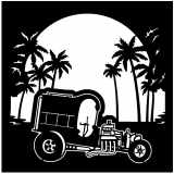 (image for) ratrod fire truck  palms